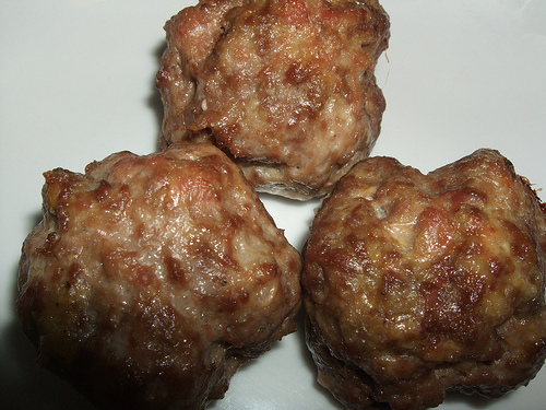 Missouri grass fed baked beef meatballs