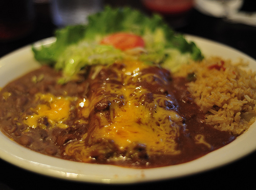Missouri grass fed beef enchilada
